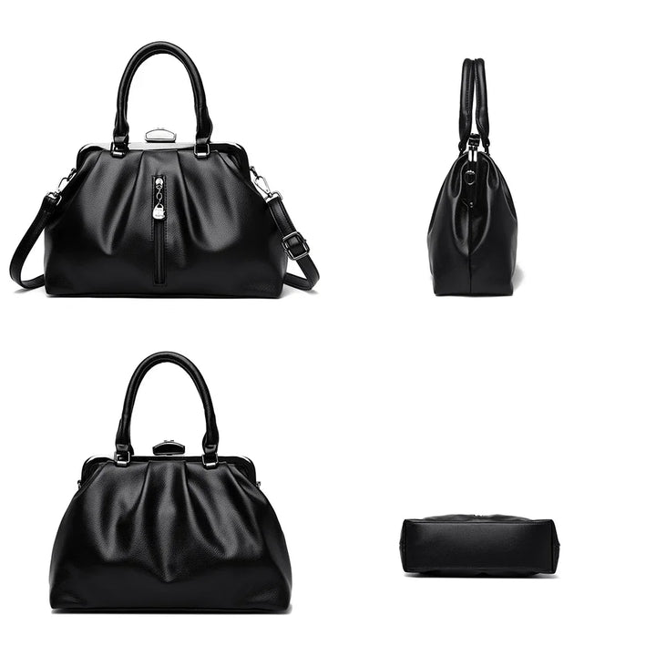 Dame Crossbody Taske – Holdbar PU, Justerbar Rem, Rummeligt Design, Tidløs Farve, Moderne