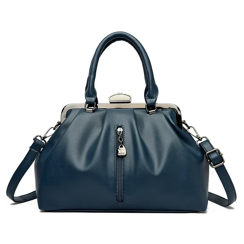 Dame Crossbody Taske – Holdbar PU, Justerbar Rem, Rummeligt Design, Tidløs Farve, Moderne