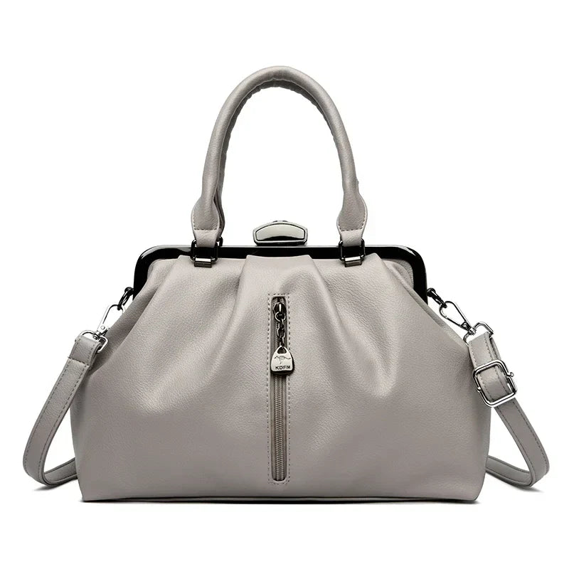Dame Crossbody Taske – Holdbar PU, Justerbar Rem, Rummeligt Design, Tidløs Farve, Moderne