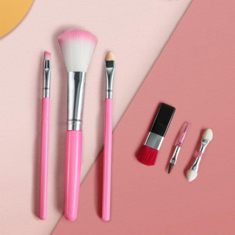 Pigernes turkise legetøjsmakeup sæt, børns legesminke, indeholder læbeglans, øjenskygger og rougecreme