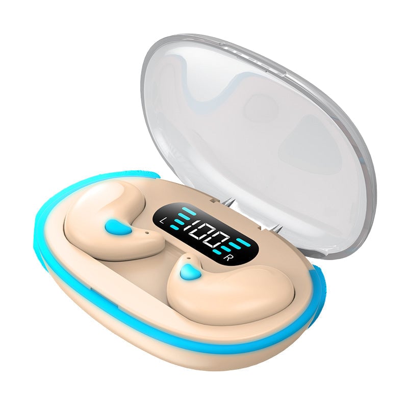 Stilfulde trådløse dame Bluetooth 5.3 hovedtelefoner i flere farver, minimalistisk design, perfekt lydgengivelse.
