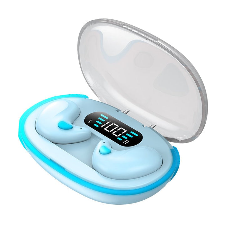 Stilfulde trådløse dame Bluetooth 5.3 hovedtelefoner i flere farver, minimalistisk design, perfekt lydgengivelse.