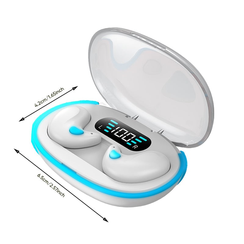 Stilfulde trådløse dame Bluetooth 5.3 hovedtelefoner i flere farver, minimalistisk design, perfekt lydgengivelse.