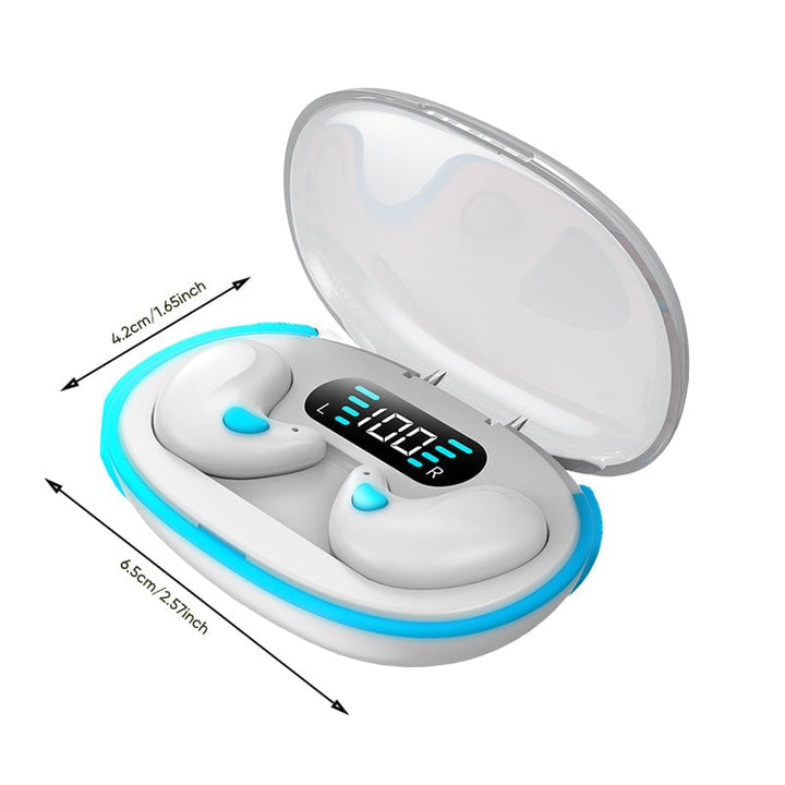 Stilfulde trådløse dame Bluetooth 5.3 hovedtelefoner i flere farver, minimalistisk design, perfekt lydgengivelse.