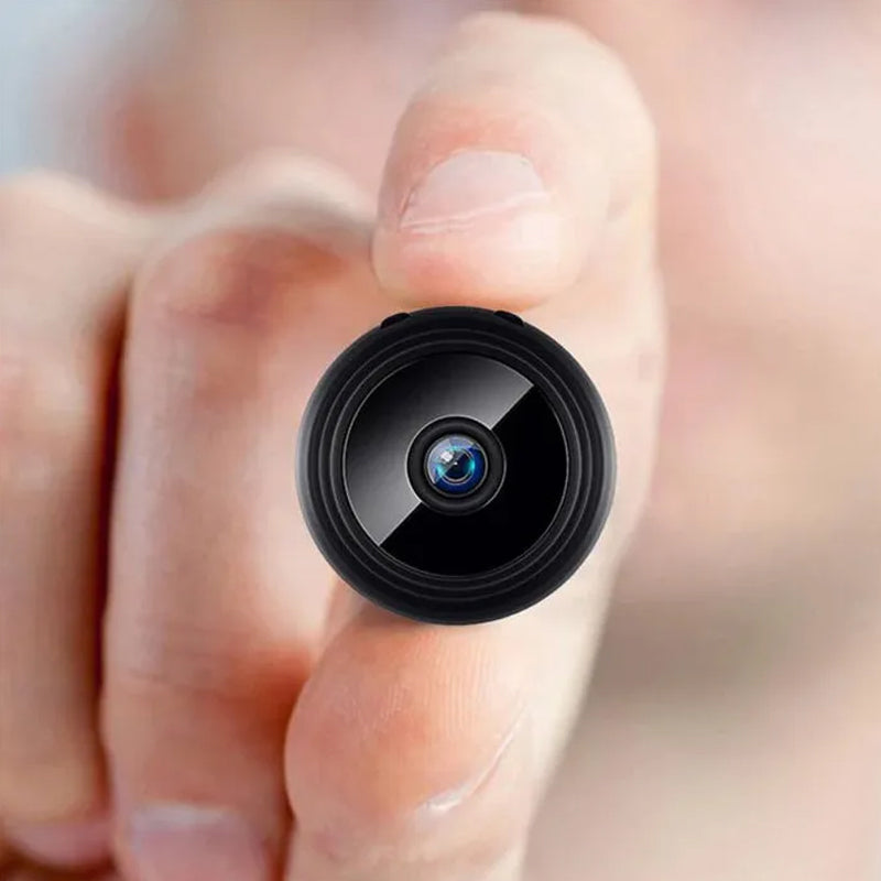 Elegant 1080P HD Mini WIFI-kamera, lille sort design, hjemmebeskyttelse, højkvalitetsvideo, intelligent bevægelsesdetektering.