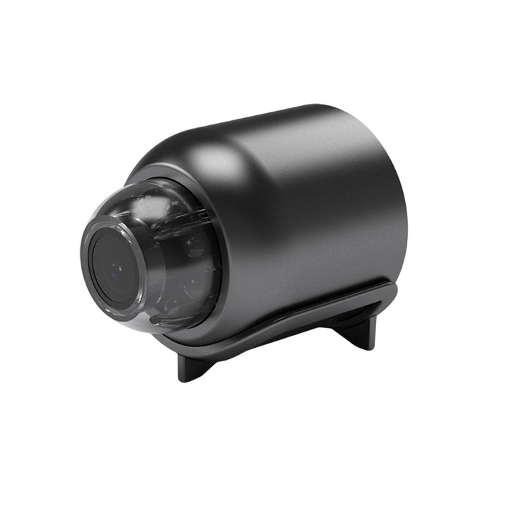 Elegant 1080P HD Mini WIFI-kamera, lille sort design, hjemmebeskyttelse, højkvalitetsvideo, intelligent bevægelsesdetektering.
