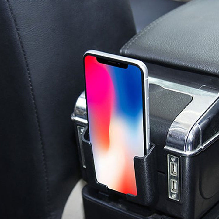 Alsidig PVC-mobilholder til bil, justerbar og flerfarvet, tilbyder sikkert greb og opladningsmulighed.