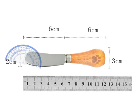 "Tyylikäs bambu- ja teräsjuustolevitin keittiöön, ergonominen bambukahva, ruostumaton terä, 5 tuuman koko"