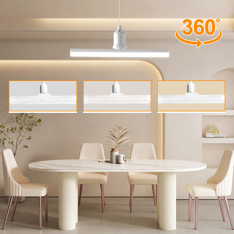Elegant krystalformet LED-lampe, 360° drejelig, moderne design, hvid akryl, energieffektiv og klar.