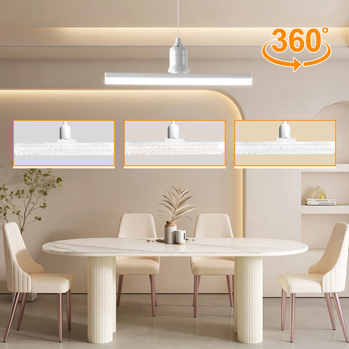 Elegant krystalformet LED-lampe, 360° drejelig, moderne design, hvid akryl, energieffektiv og klar.