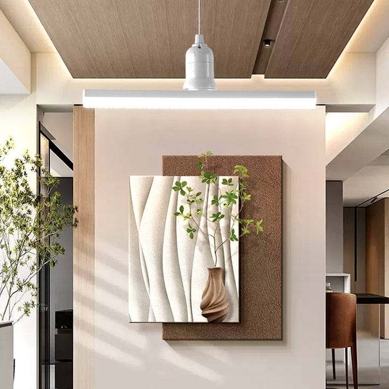 Elegant krystalformet LED-lampe, 360° drejelig, moderne design, hvid akryl, energieffektiv og klar.
