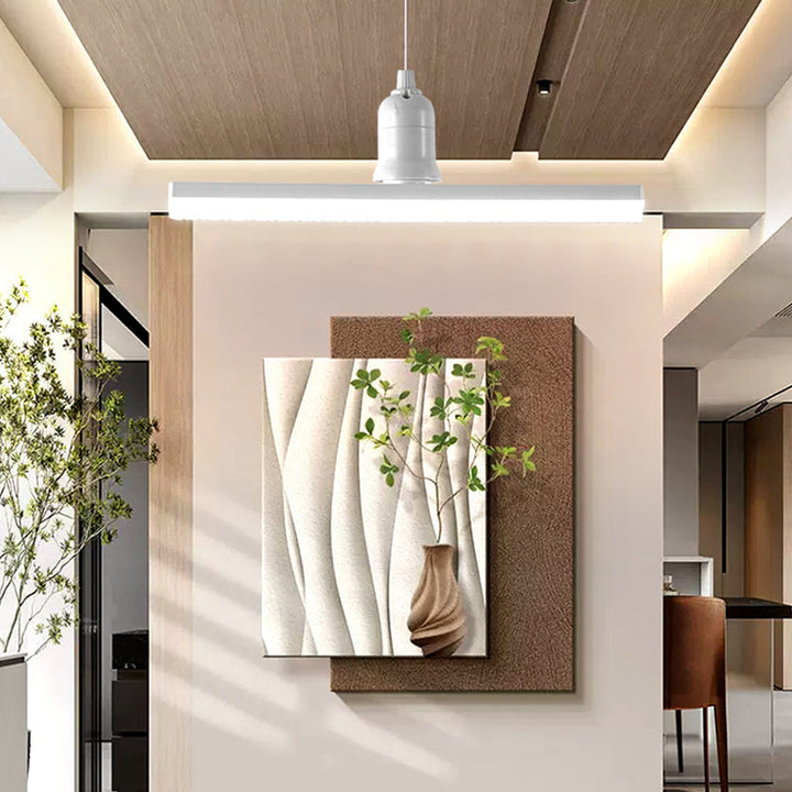 Elegant krystalformet LED-lampe, 360° drejelig, moderne design, hvid akryl, energieffektiv og klar.