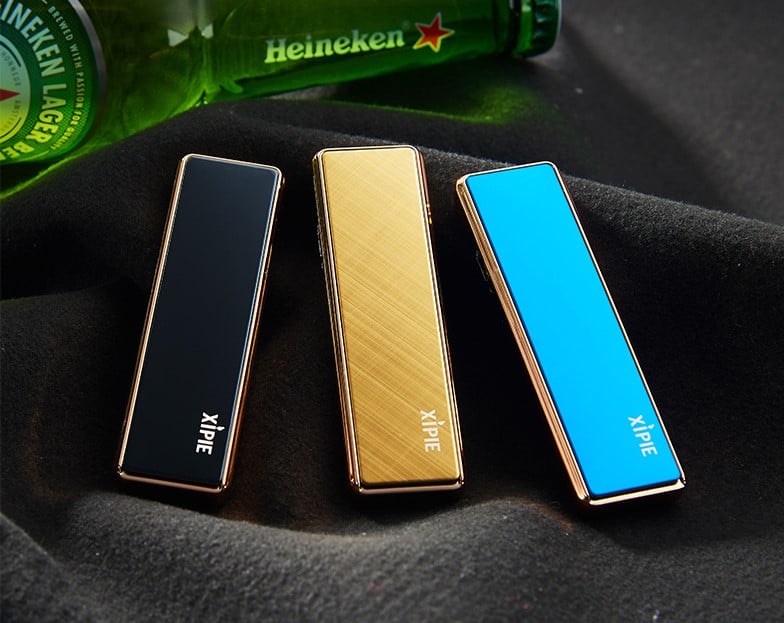 "Tyylikäs metallinen tuulenpitävä USB-sähkösytkäri ohut runko, tuulisuojaava, ladattava, moderni muotoilu"