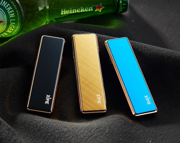 "Tyylikäs metallinen tuulenpitävä USB-sähkösytkäri ohut runko, tuulisuojaava, ladattava, moderni muotoilu"