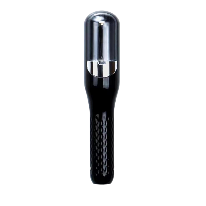 USB-opladelig dame hårtrimmer til spaltede spidser, sølvfarvet, kompakt design, let og bærbar.