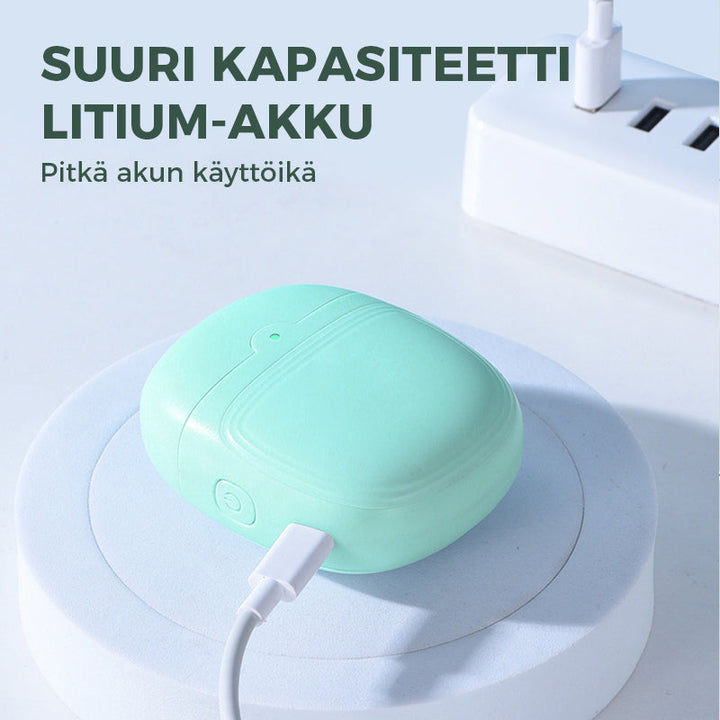 Genopladelig hvid ergonomisk negleklipper til smart hjem, buet design og indbygget beholder til neglerester