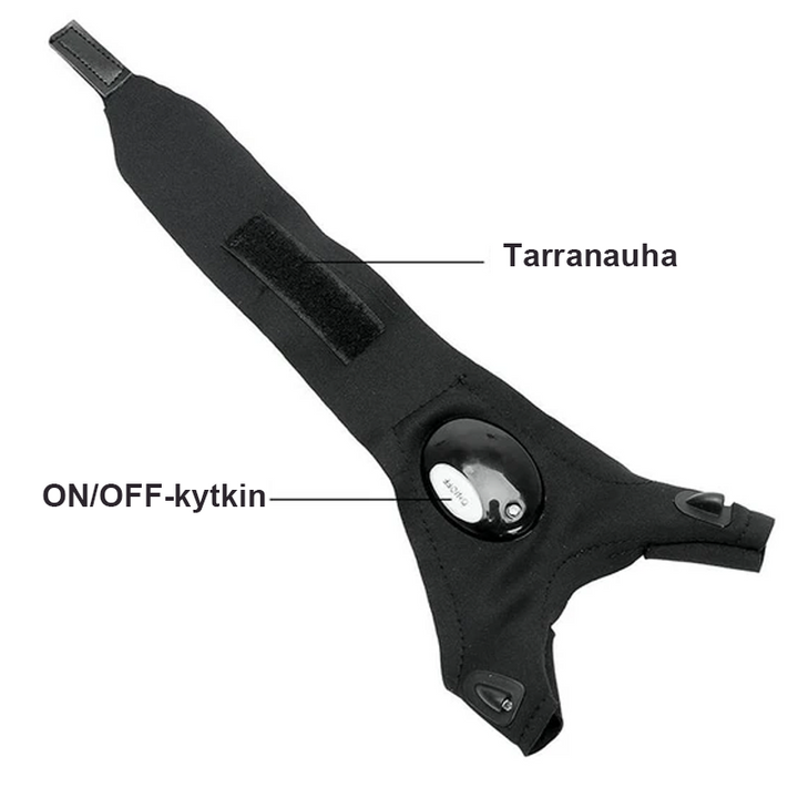 Unisex LED-handsker til fiskeri og reparation, fleksibelt neopren, lys på fingerspidserne, hænder fri i mørket.