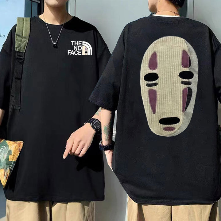 Unisex No Face Anime T-shirt, Spirited Away-tema, åndbar og behagelig.