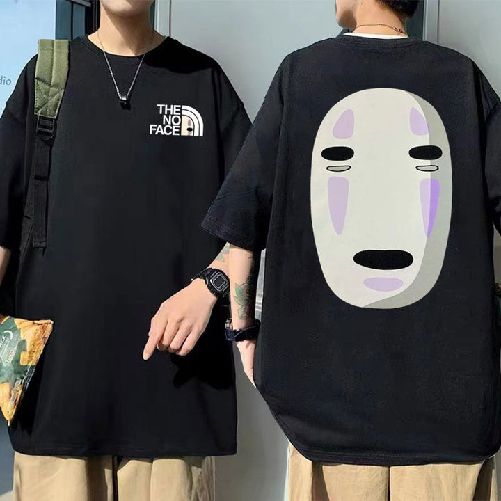 Unisex No Face Anime T-shirt, Spirited Away-tema, åndbar og behagelig.