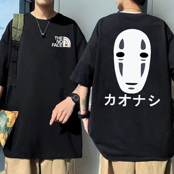 Unisex No Face Anime T-shirt, Spirited Away-tema, åndbar og behagelig.