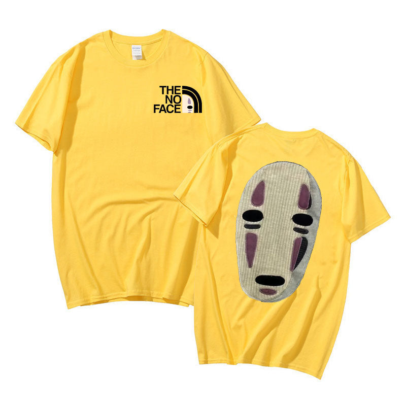 Unisex No Face Anime T-shirt, Spirited Away-tema, åndbar og behagelig.