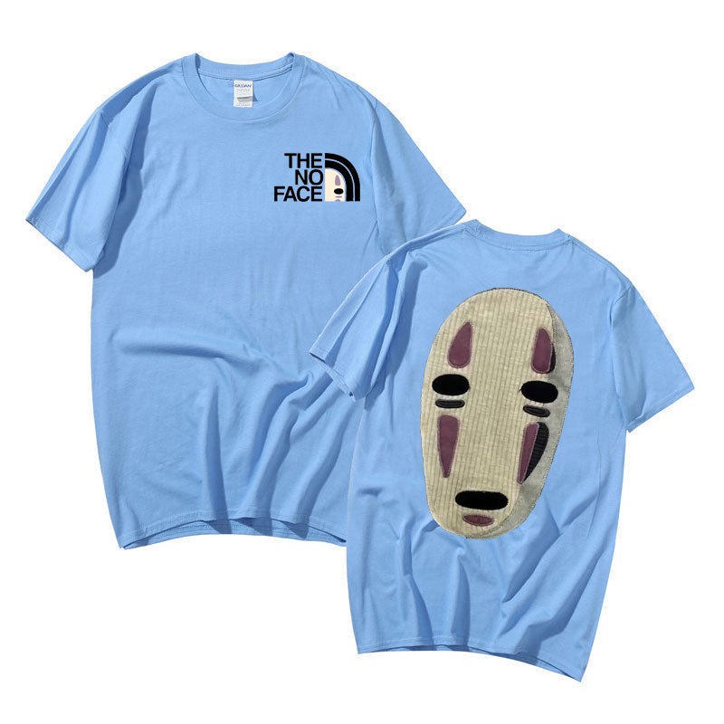 Unisex No Face Anime T-shirt, Spirited Away-tema, åndbar og behagelig.
