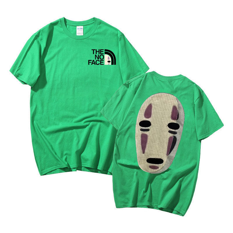 Unisex No Face Anime T-shirt, Spirited Away-tema, åndbar og behagelig.
