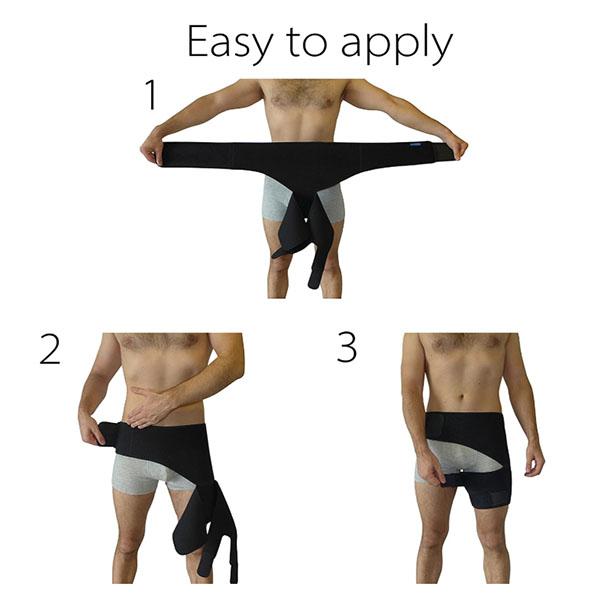 "Unisex Orto-Wrap Lonkkatuki kivunlievitykseen, säädettävä, hengittävä tuki lonkan alueelle, rauhoittava harmaa väri."