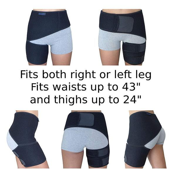 "Unisex Orto-Wrap Lonkkatuki kivunlievitykseen, säädettävä, hengittävä tuki lonkan alueelle, rauhoittava harmaa väri."