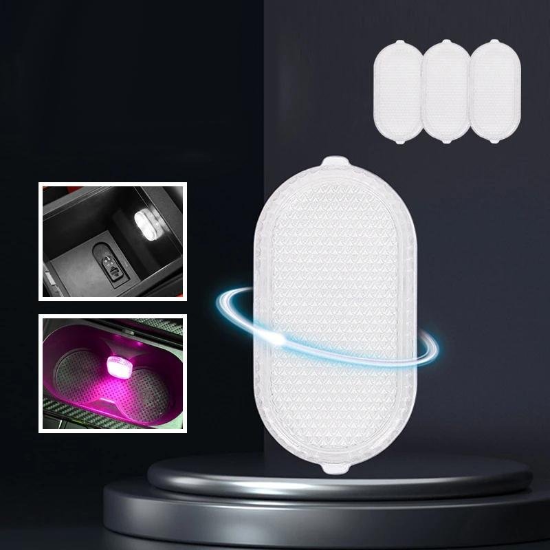 Unisex bil interiørlys med touch, kompakt design, klare LED-perler, velegnet til biler, effektiv belysning.