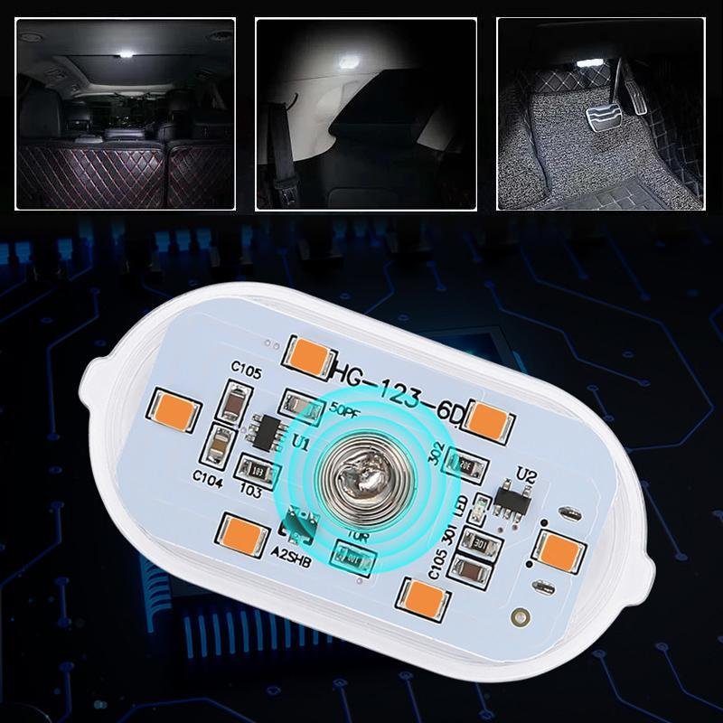 Unisex bil interiørlys med touch, kompakt design, klare LED-perler, velegnet til biler, effektiv belysning.