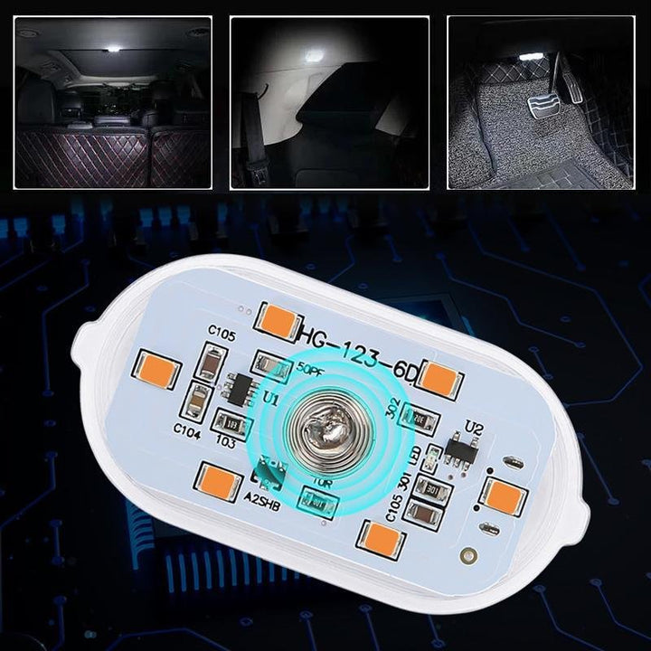 Unisex bil interiørlys med touch, kompakt design, klare LED-perler, velegnet til biler, effektiv belysning.