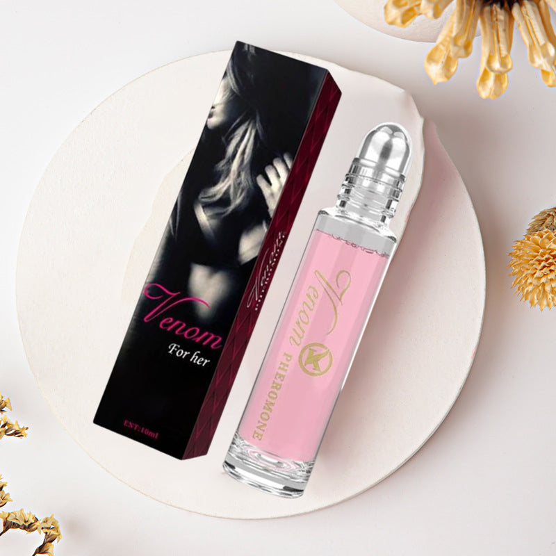 Unisex feromon parfume, elegant glasflaske, moderne design, beriget med feromoner, fremhæver naturlig tiltrækningskraft.