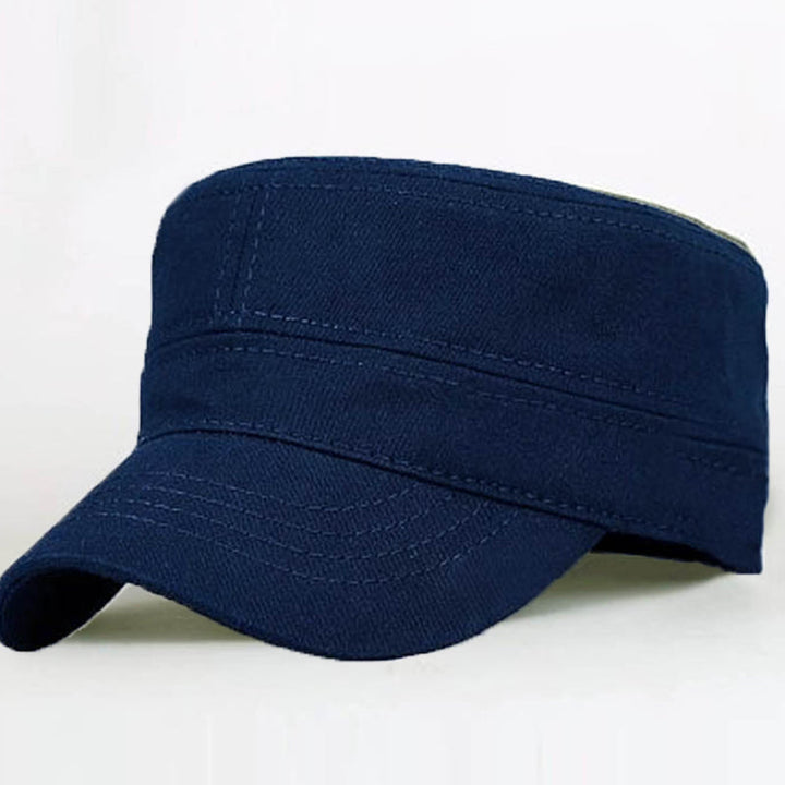 Unisex åndbar bomuldskasket med solskærm, beige. Behagelig, justerbar, lang skygge, velegnet til solskin.