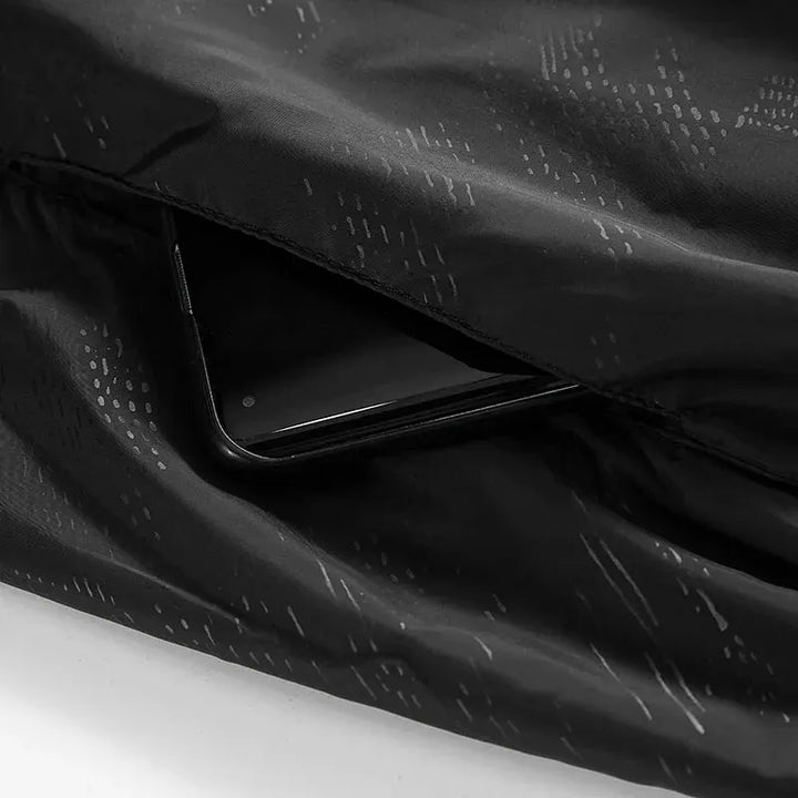 Unisex åndbar vandtæt vandretørrer, let polyester, multifunktionelle lommer, velegnet til udendørs brug.