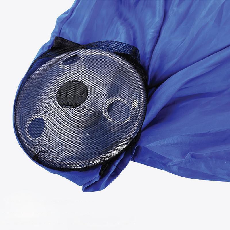 Unisex sammenklappelig disc indkøbspose, 5L Nylon; orange, sort, rød eller blå taske foldet sammen til en disk.
