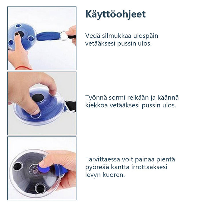 Unisex sammenklappelig disc indkøbspose, 5L Nylon; orange, sort, rød eller blå taske foldet sammen til en disk.