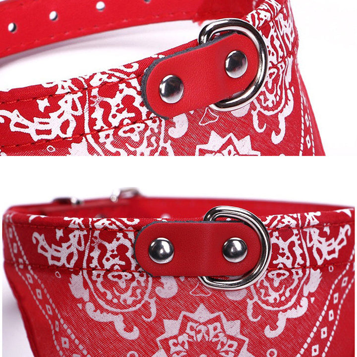 Unisex justerbar bandana-halskæde til kæledyr, flerfarvet, med elegant mønster og behageligt materiale.