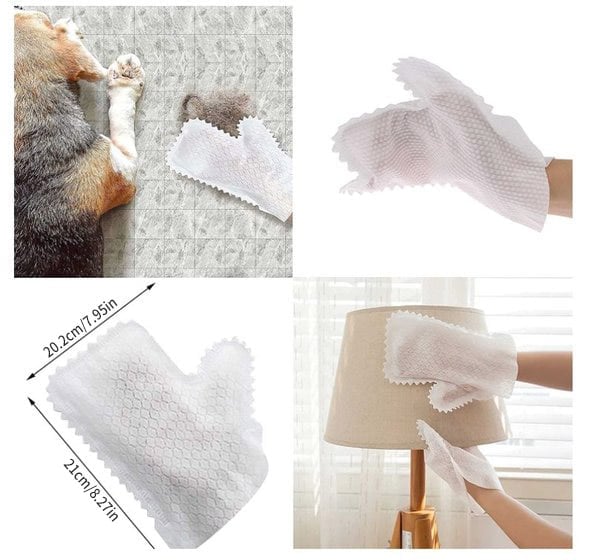 "Unisex monikäyttöiset pestävät käsineet pehmeä spunlace-materiaali, rombinen pinta, sopii kodin siivoukseen."