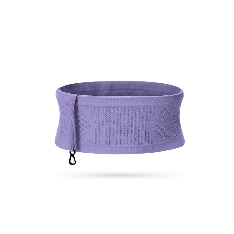 Unisex multifunktionel åndbar lændetaske til sport, grå og sort, fire lommer, stilfuldt og ergonomisk design.