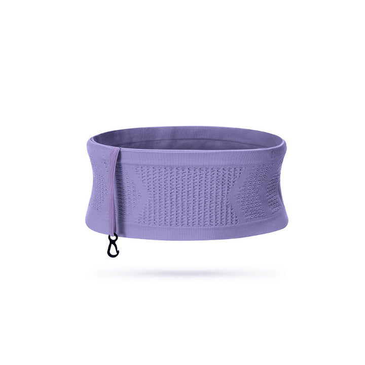 Unisex multifunktionel åndbar lændetaske til sport, grå og sort, fire lommer, stilfuldt og ergonomisk design.