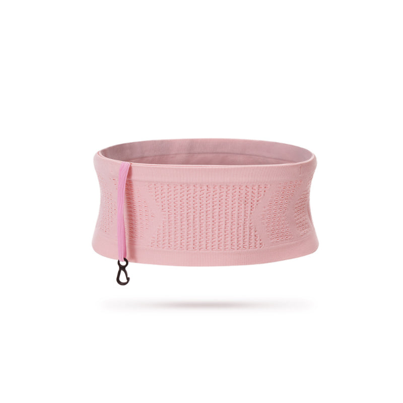 Unisex multifunktionel åndbar lændetaske til sport, grå og sort, fire lommer, stilfuldt og ergonomisk design.