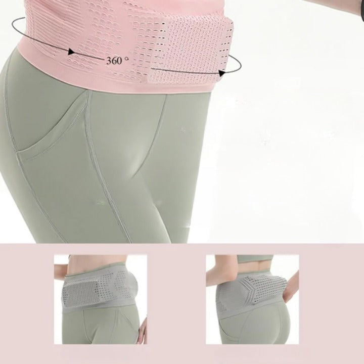 Unisex multifunktionel åndbar lændetaske til sport, grå og sort, fire lommer, stilfuldt og ergonomisk design.