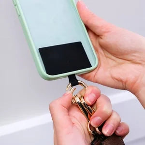 Unisex telefonrem med lynlåspose, alsidigt tilbehør, moderne og stilfuldt design, sort