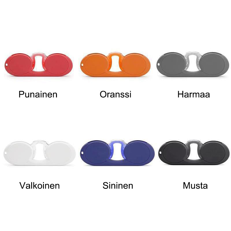 Unisex retro stangløse læsebriller, lette holdbare polycarbonatglas, UV400 beskyttelse, flere farver.