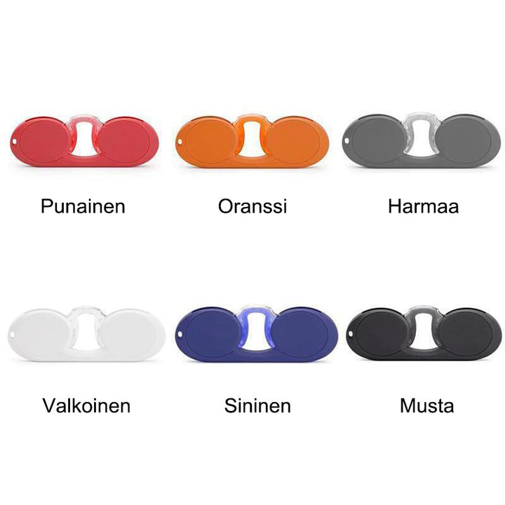 Unisex retro stangløse læsebriller, lette holdbare polycarbonatglas, UV400 beskyttelse, flere farver.