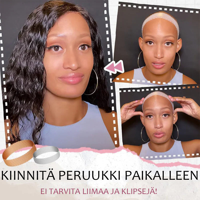 Unisex silikone hårbånd, beige, skridsikkert og behageligt, egnet til både kvinder og mænd, forhindrer hårtab.