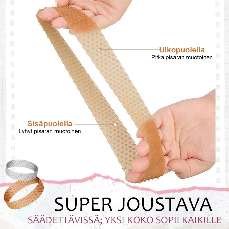 Unisex silikone hårbånd, beige, skridsikkert og behageligt, egnet til både kvinder og mænd, forhindrer hårtab.