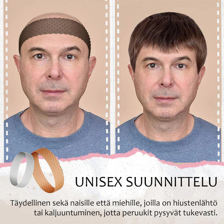 Unisex silikone hårbånd, beige, skridsikkert og behageligt, egnet til både kvinder og mænd, forhindrer hårtab.