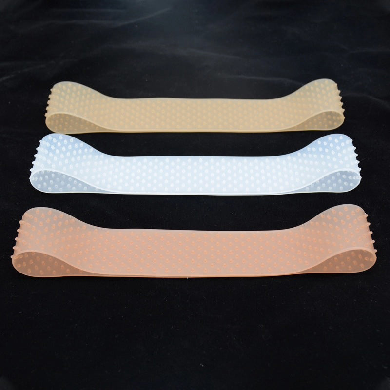 Unisex silikone hårbånd, beige, skridsikkert og behageligt, egnet til både kvinder og mænd, forhindrer hårtab.